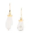 Andres Gallardo Little Hand Earrings In Weiss