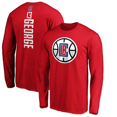 Fanatics Men's Big And Tall Paul George Red La Clippers Team Playmaker Name And Number T-shirt