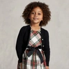 Polo Ralph Lauren Kids' Mini-cable Cotton Cardigan In Polo Black/red Pp
