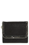 Stella Mccartney 'small Falabella' Faux Leather French Wallet In Black