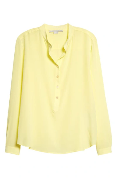 Stella Mccartney Eva Silk Crêpe De Chine Blouse In 7052 Sherbet Yellow