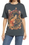 Daydreamer Aretha Franklin Daydreaming Jersey Graphic Tee In Vintage Black