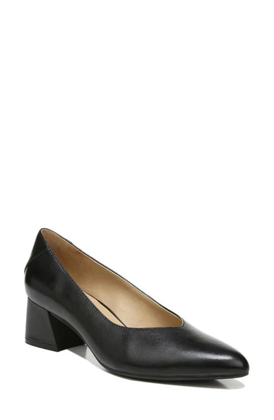 Naturalizer Malynn Womens Leather Pointed Toe Pumps In Black