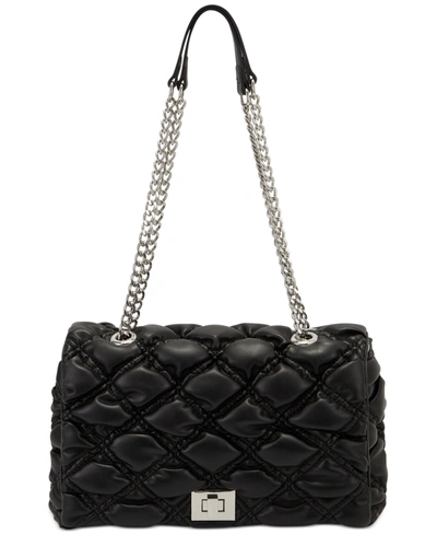 Inc International Concepts Ajae Quilted Flap Crossbody, Created For Macy's In Black