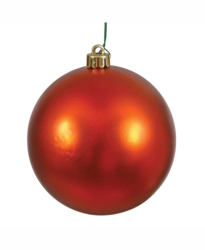 Vickerman 8" Burnish Orange Matte Ball Christmas Ornament