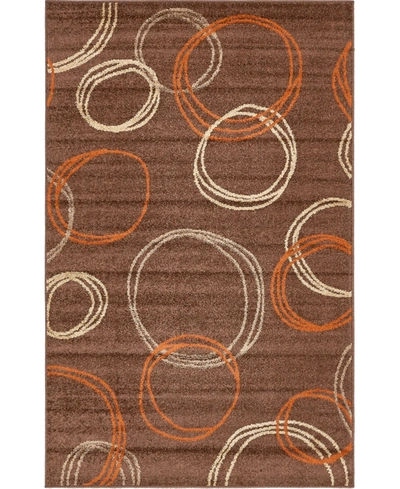 Bayshore Home Jasia Jas05 5' X 8' Area Rug In Brown
