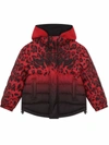 Dolce & Gabbana Reversible Leopard-print Padded Coat In Black