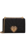 Dolce & Gabbana Large Devotion Bag Innappa Leather In Black