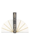 Willow Row Contemporary Marble Bookend In White