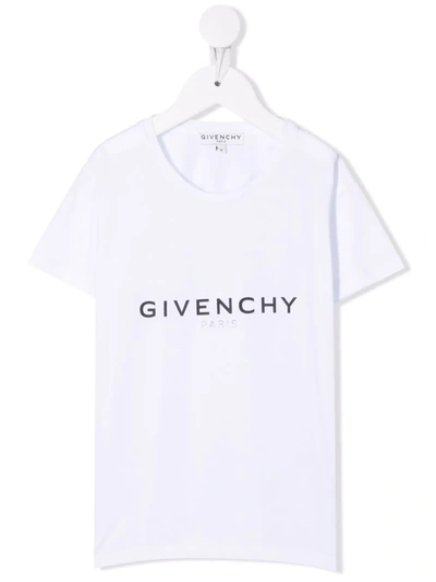 Givenchy Kids Girls White Cotton T-shirt With Logo