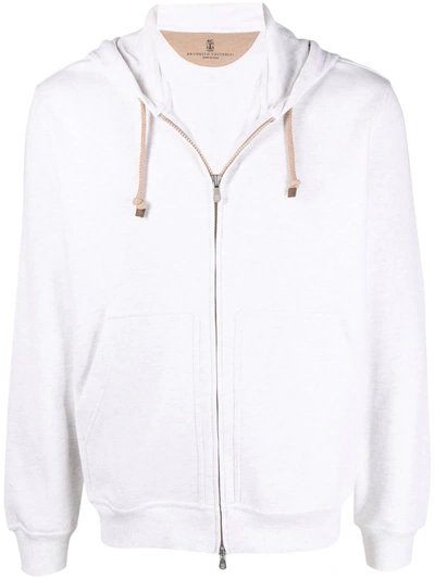 Pre-owned Brunello Cucinelli  Zip-up Hoodie In Neutrals