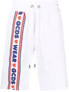 GCDS CUTE TAPE LOGO DRAWSTRING SHORTS