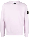Stone Island Maglione In Cotone Lilla  Uomo In White