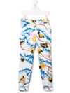 Emilio Pucci Junior Graphic-print Straight-leg Trousers In White
