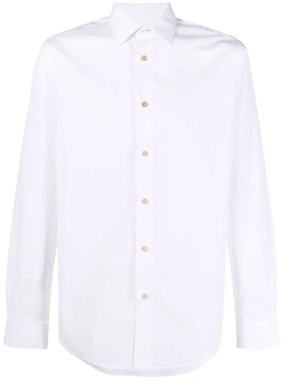 Paul Smith Long-sleeve Cotton Shirt In White