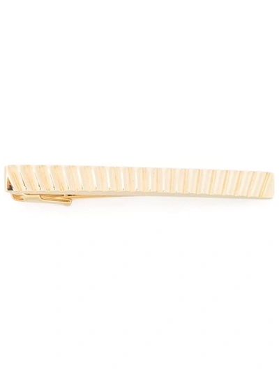 Lanvin Textured-finish Tie Clip In Gold