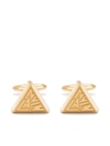 Lanvin Logo-plaque Cufflinks In Gold