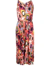 PIERRE-LOUIS MASCIA ABSTRACT-PRINT PLEATED DRESS