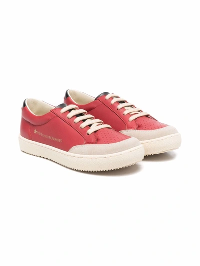 Pèpè Kids' Logo Low-top Trainers In Red