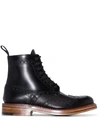 GRENSON X LABRUM LONDON PUNCHED-HOLE ANKLE BOOTS
