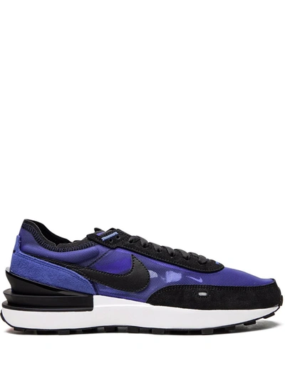 Nike Blue & Black Waffle One Sneakers In Racer Blue/black-whi