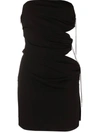 Magda Butrym Rhinestone-embellished Strapless Cut-out Dress In Black
