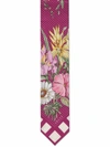 GUCCI FLORAL-PRINT SILK NECK BOW