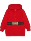 GUCCI LOGO-PATCH PULLOVER HOODIE