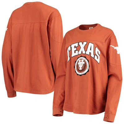 Pressbox Women's  Texas Orange Texas Longhorns Edith Long Sleeve T-shirt