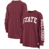 Pressbox Women's  Maroon Mississippi State Bulldogs Two-hit Canyon Long Sleeve T-shirt In Maroon