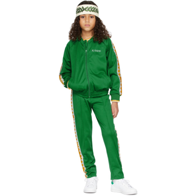 Mini Rodini Little Kid's & Kid's Recycled Polyester Track Jacket In Green
