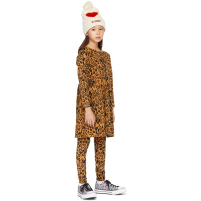 Mini Rodini Kids Brown Leopard Leggings