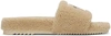 GUCCI BEIGE THE NORTH FACE EDITION SIDELINE SLIDES
