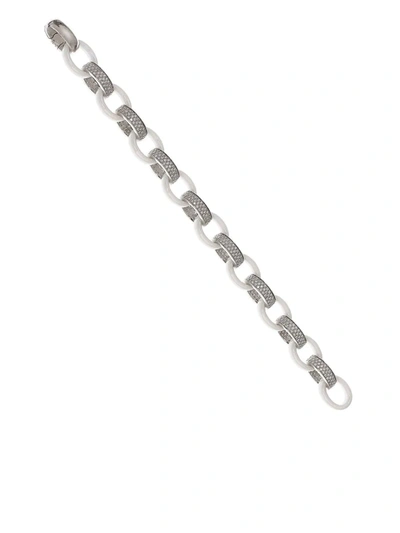 Monica Rich Kosann 18kt White Gold Diamond Pavé Marilyn Link Bracelet