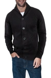 X-ray Shawl Collar Cardigan Sweater In Black