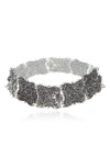 Eye Candy Los Angeles Boho Filigree Link Choker Necklace In Silver