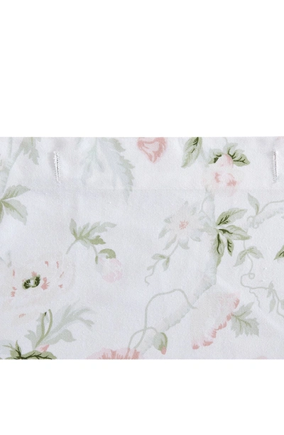 Laura Ashley Annalise Floral Medium Grey 72" X 72" Shower Curtain In Pink/ Pale Green