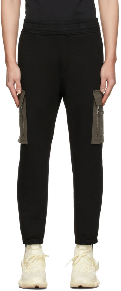 Neil Barrett Skinny Low Rise Cargo Pant Black And Dark Mili In Schwarz