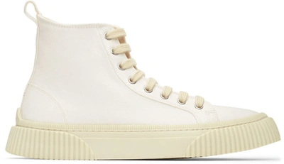 Ami Alexandre Mattiussi High-top Sneakers With Textured Sole In Neutrals