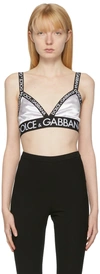 DOLCE & GABBANA WHITE TRIANGLE BRA