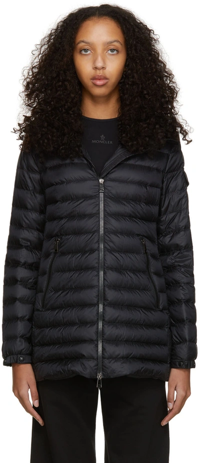 Moncler Ments Hooded Quilted Shell Down Jacket In Black