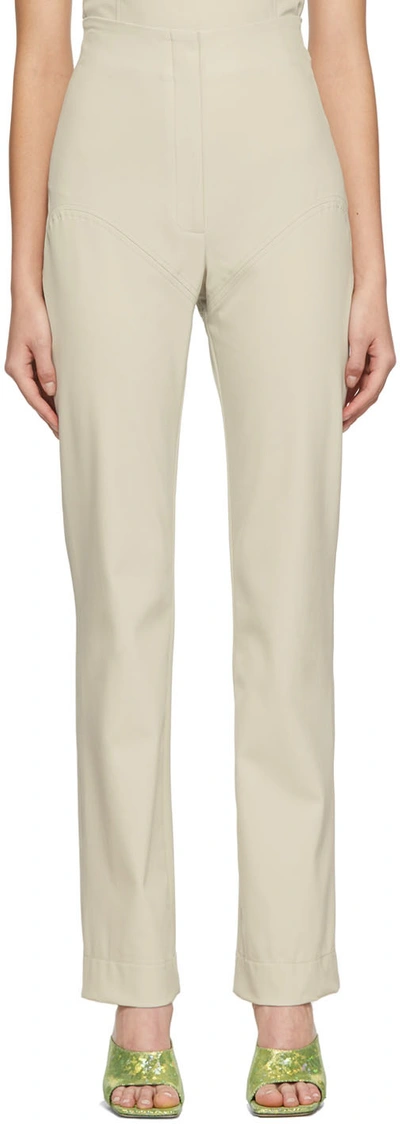 Paris Georgia Beige Bootleg Pants In Fawn