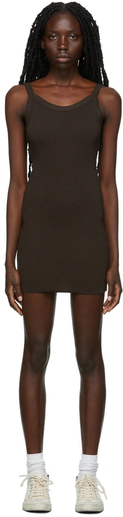 Cotton Citizen Brown Verona Tank Dress In Espresso