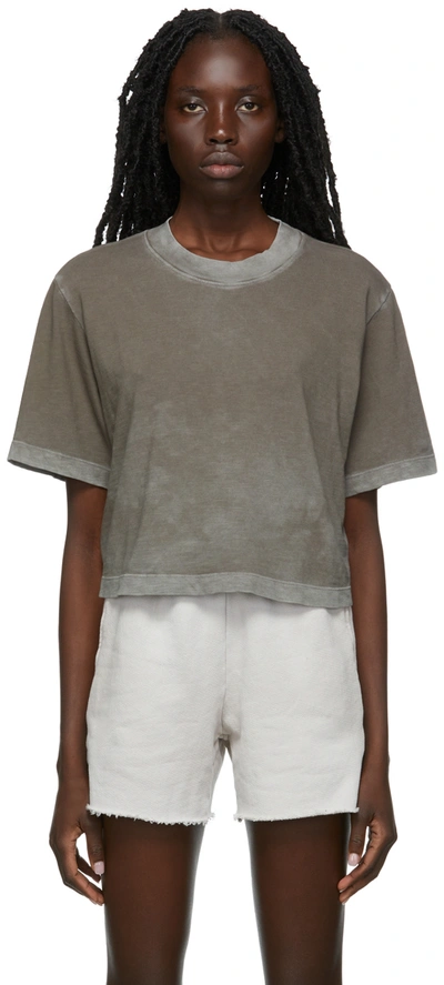 Cotton Citizen Taupe Tokyo Crop T-shirt In Vint Taupe