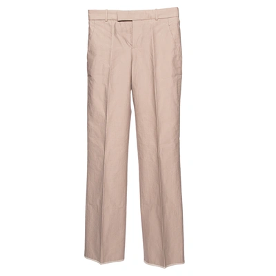 Pre-owned Marni Beige Cotton Wide Leg Trousers S