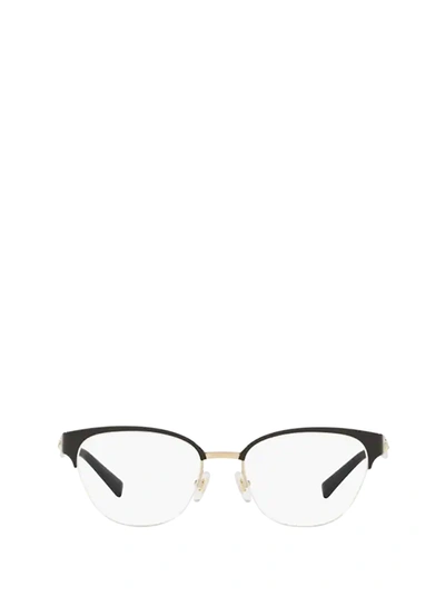 Versace Ve1255b Black / Gold Female Eyeglasses In Black / Pale Gold