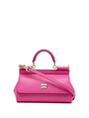 Dolce & Gabbana Dolce Sicily Sml Lthr Tote Bag In Pink