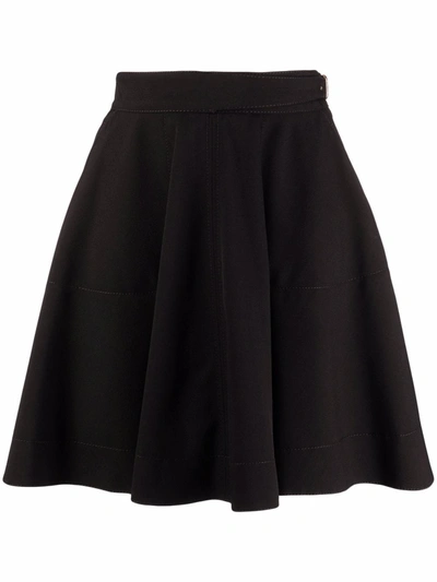 Red Valentino Side-buckled Mini-skirt In Schwarz