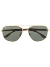 Ray Ban 0rb3683 Aviator-frame Sunglasses In Black