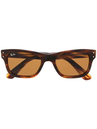 Ray Ban Burbank Square-frame Sunglasses In Brown